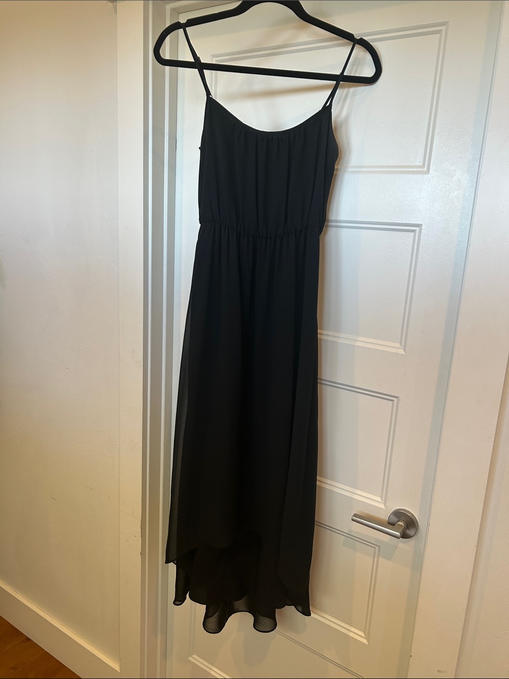 Banana Republic Black High-Low Spaghetti Strap Dress